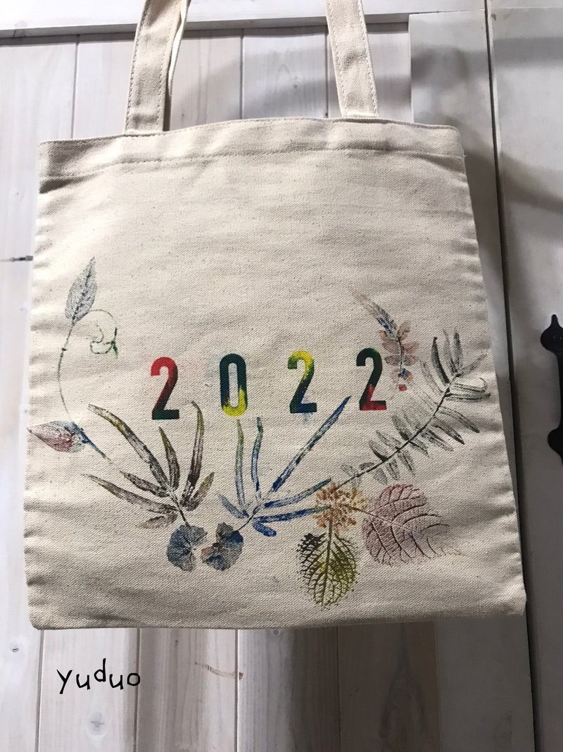 2022葉拓帆布袋 - 側背包/斜背包 - 棉．麻 卡其色