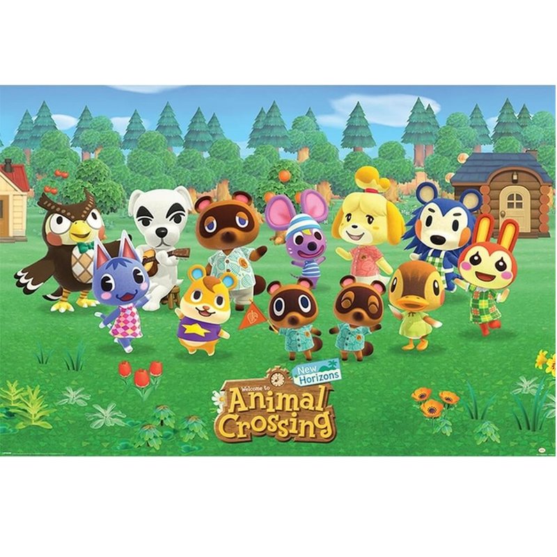 【Animal Crossing】Animal Crossing Welcome Party Import Poster - Posters - Other Materials Multicolor