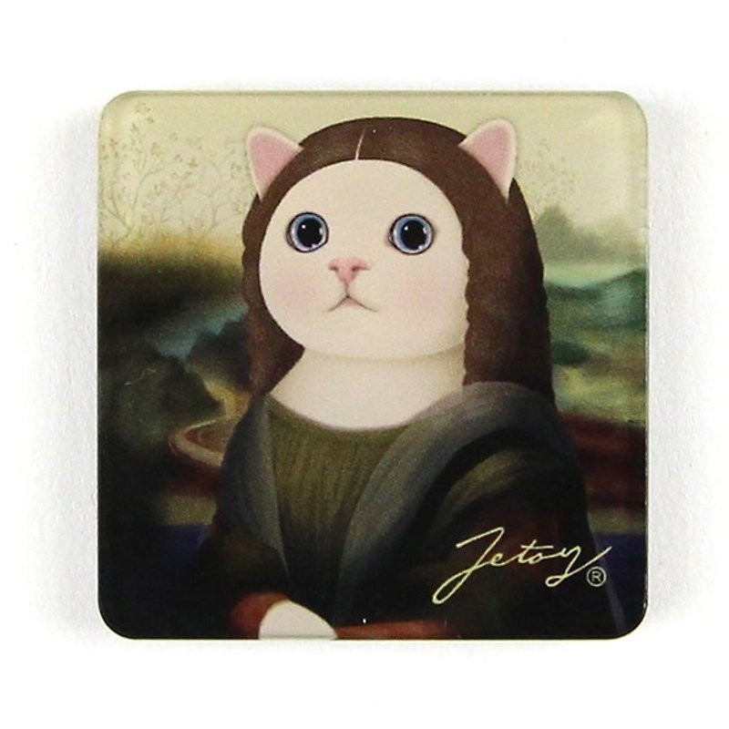 JETOY, Sweet Cat Founder Fridge Cat Magnet (4 * 4cm) _Monalisa J1707213 - อื่นๆ - อะคริลิค สีนำ้ตาล
