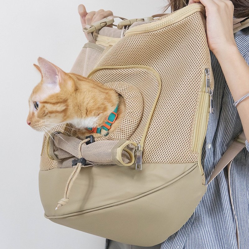 tree hole backpack - Pet Carriers - Other Materials Khaki