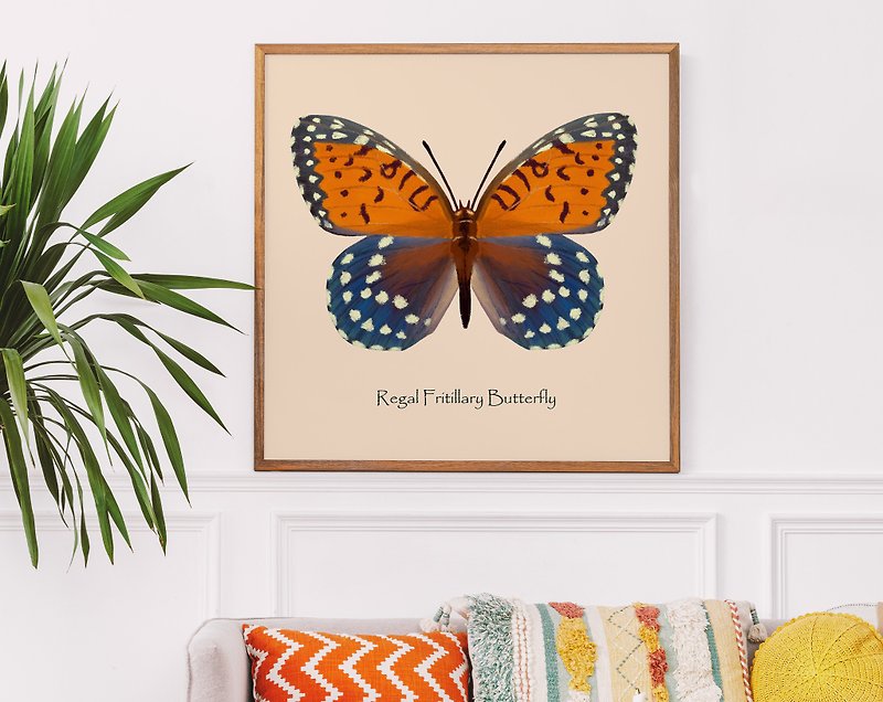 Nursery Poster with Butterfly, Art Print for Living Room - Posters - Paper 