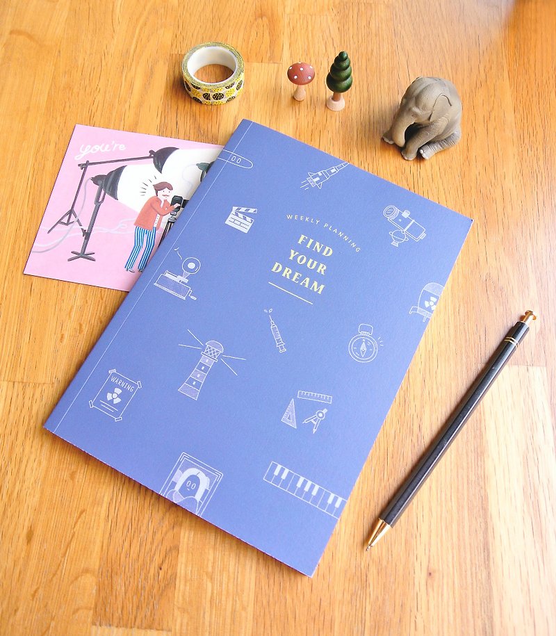Dimeng Qi - Find Your Dream Week program PDA [blue] - Notebooks & Journals - Paper Blue