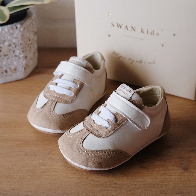 Swan - GAT Baby Toddler Shoes 1645 - Baby Shoes - Faux Leather Khaki