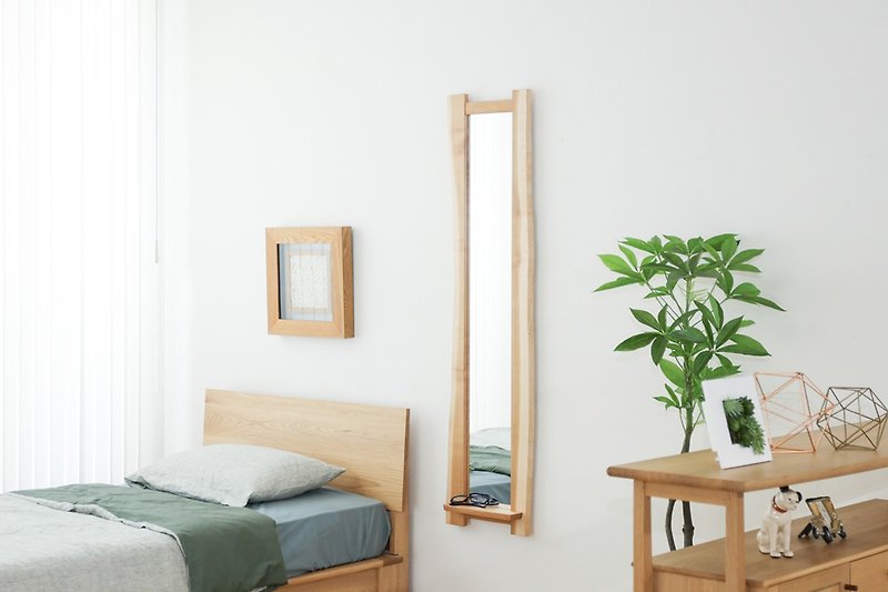 Hida Furniture Furniture Workshop Kijisha Large Mirror with Shelf - Other - Wood Brown