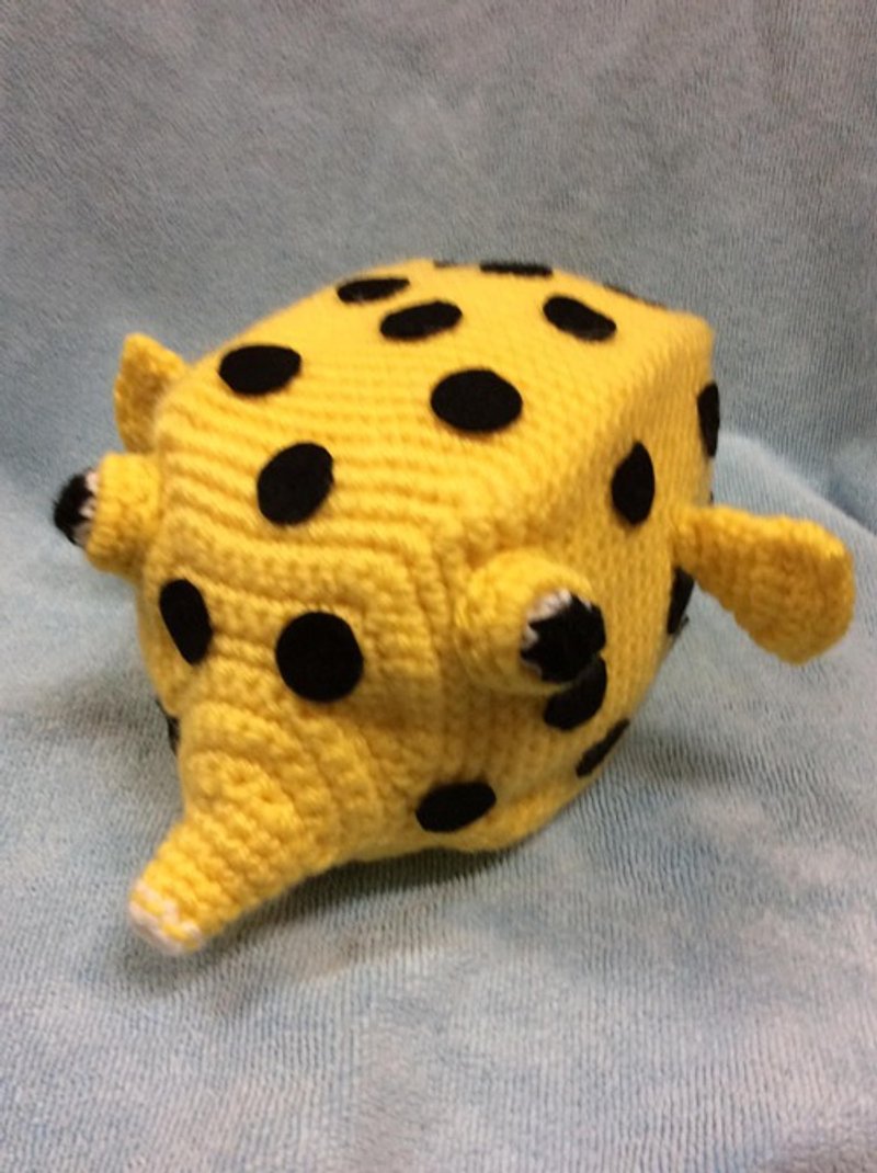 かぎ針編み海洋生物ハコフグ (L size)かわいい編みぐるみ - 編織/刺繡/羊毛氈/縫紉 - 棉．麻 