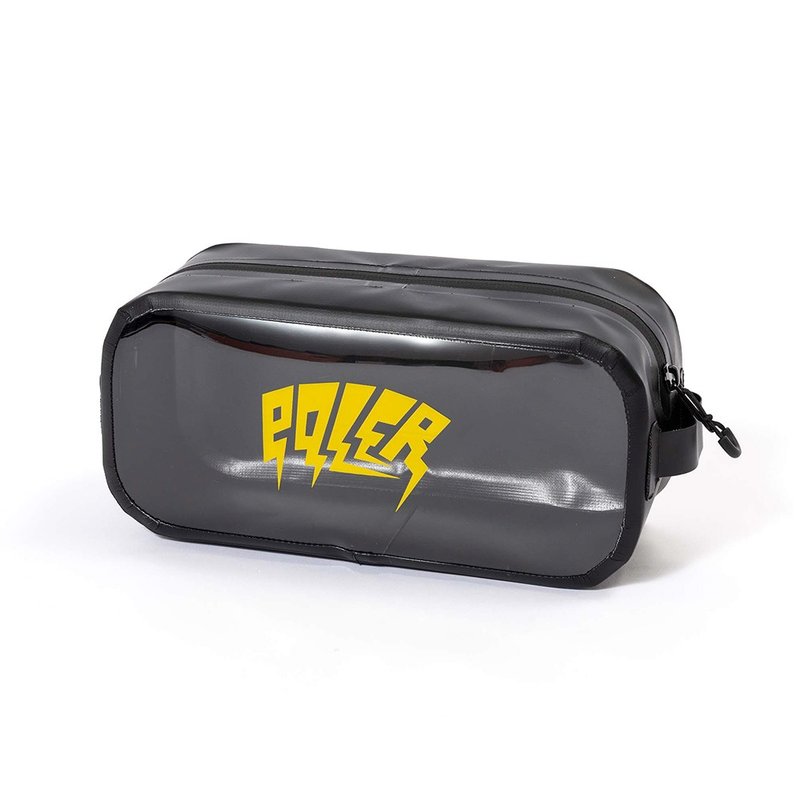 日本限定POLER HIGH&DRY PVC CLEAR POUCH 防水透明收納包 / 黑 - 化妝包/收納袋 - 尼龍 黑色