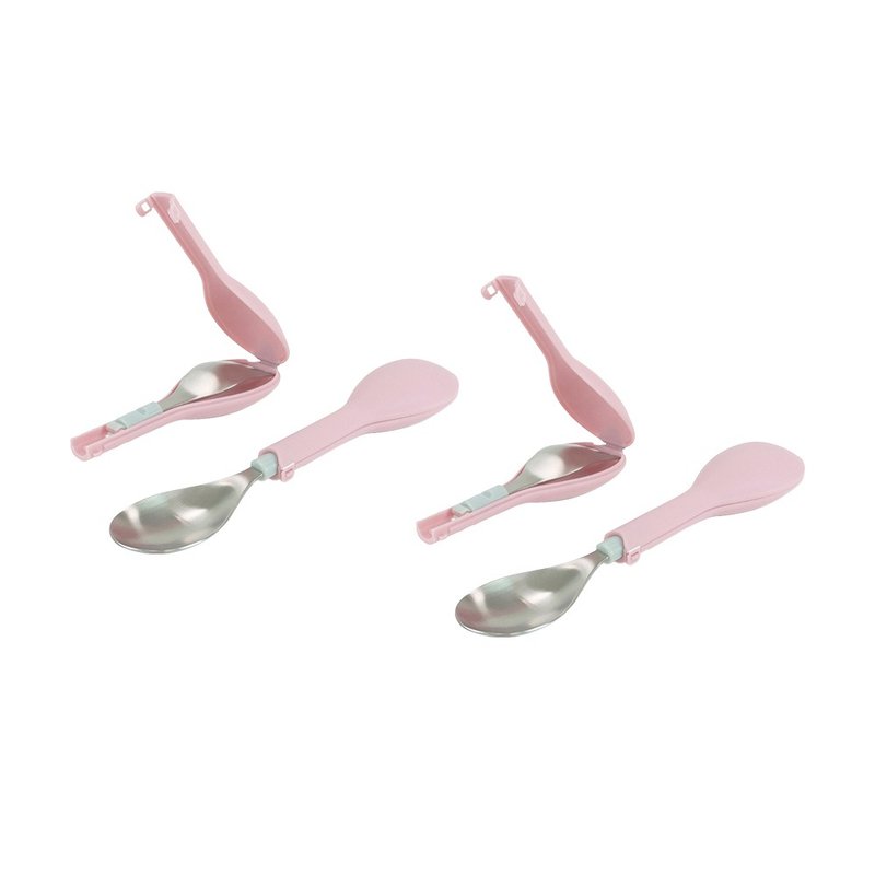 FlipGo翻滾兒童餐具組-兩入組(粉、粉) - 寶寶/兒童餐具/餐盤 - 其他金屬 粉紅色