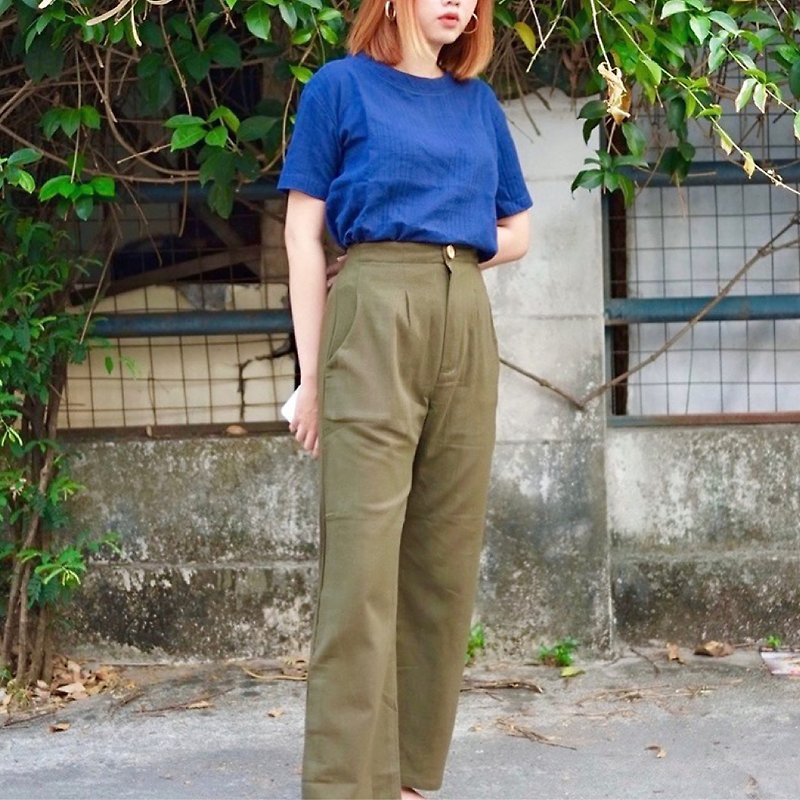 Duang Pants (100% cotton long pant) - 長褲/短褲 - 棉．麻 綠色