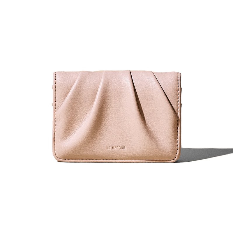 DOUGH Soft Card Wallets powder pink - 錢包/皮夾/長短夾 - 真皮 粉紅色