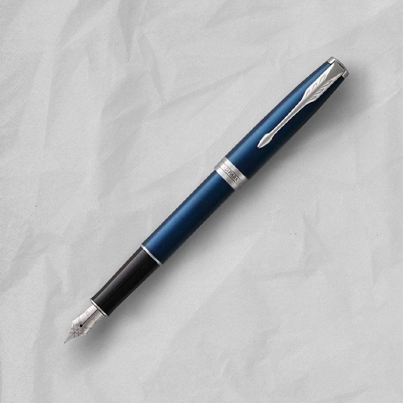 PARKER 派克 卓爾系列 海洋藍白夾 F尖 鋼筆 免費刻字 - 鋼筆 - 其他金屬 藍色