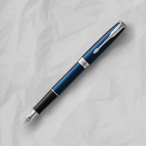 文聚 PARKER 派克 卓爾系列 海洋藍白夾 F尖 鋼筆 免費刻字