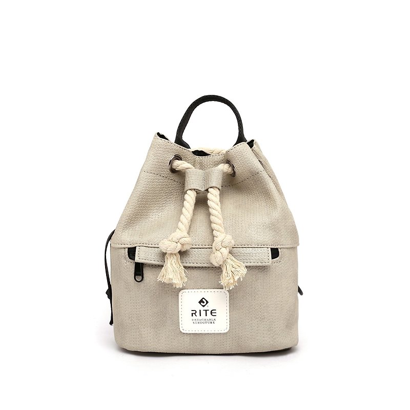 [RITE] Le Tour Series - Dual-use Boxing Small Backpack - Mao Qing Gray - Messenger Bags & Sling Bags - Waterproof Material Khaki