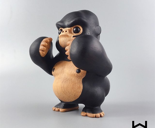 Funny Gorilla Sculpture Desktop Art Ornament Room Decoration Idea - FeelGift