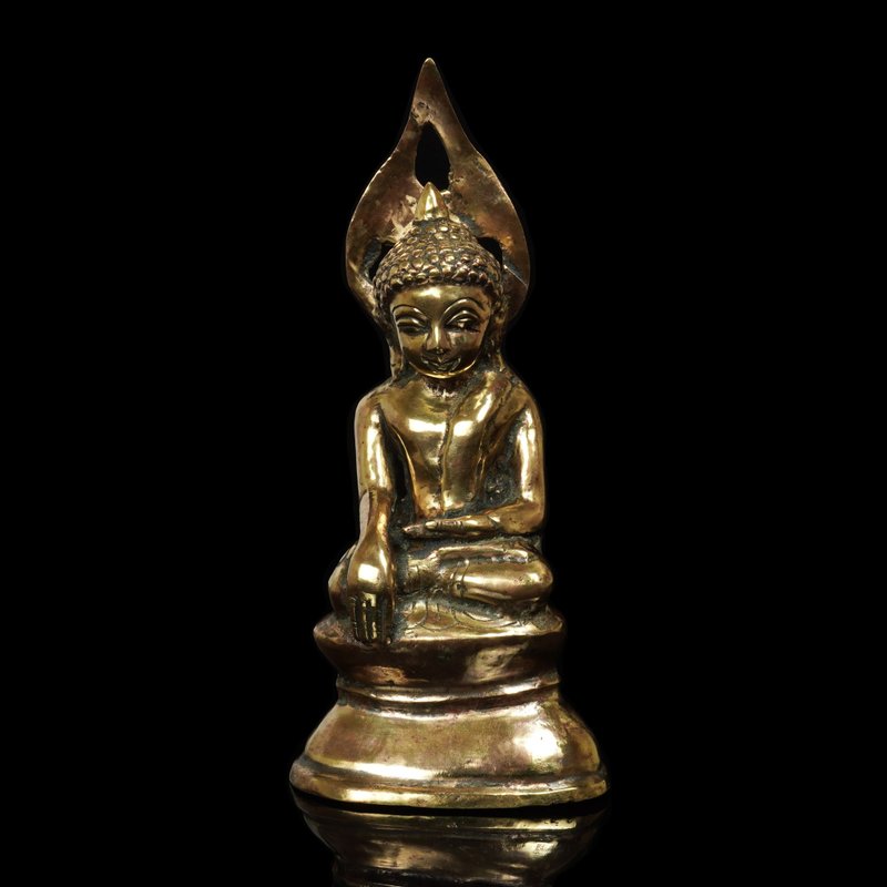 Burmese pagoda sacred object - 18th-19th century Buddha seal. Total height 17.2 cm. Bottom width 7.5 cm - Other - Other Materials 