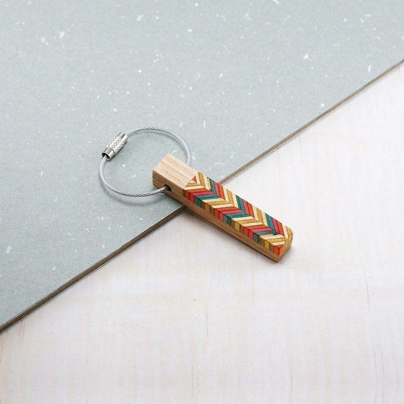 Send wood style key ring R1204001 - Keychains - Wood Multicolor