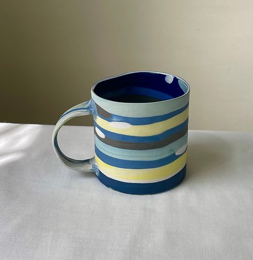 Renee's Ceramics 海洋色彩線條咖啡杯