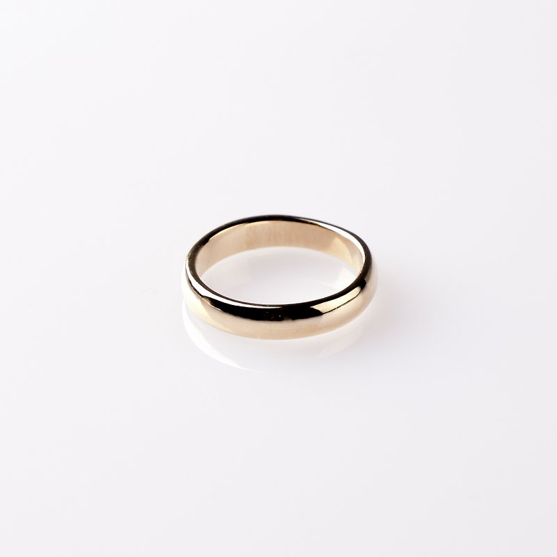 Classic arc (single) 925 sterling silver Rose Gold 18K gold customized wedding ring engagement ring - แหวนทั่วไป - เงินแท้ สีทอง