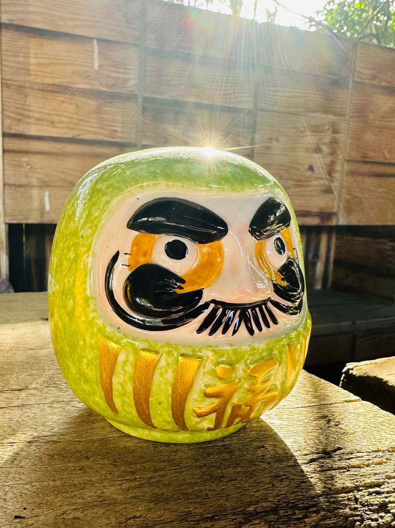 Ceramic Prayer Tumbler Money Bank (Light Green) Special Glaze Model Forever Healthy - Coin Banks - Pottery Green