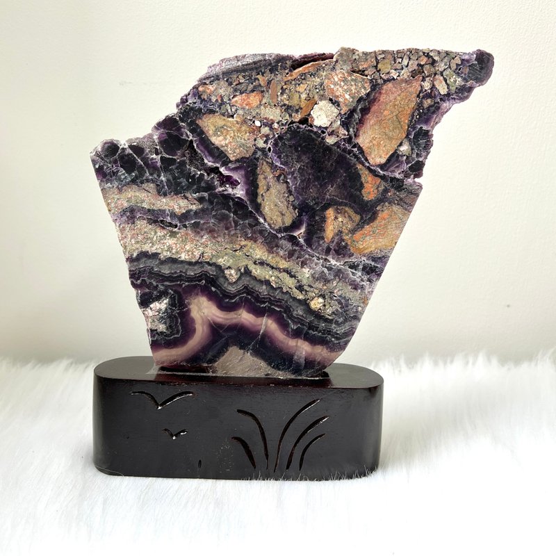 螢石根塊連訂造底座 | 水晶 | 水晶原石 | 水晶擺件 - 擺飾/家飾品 - 水晶 多色