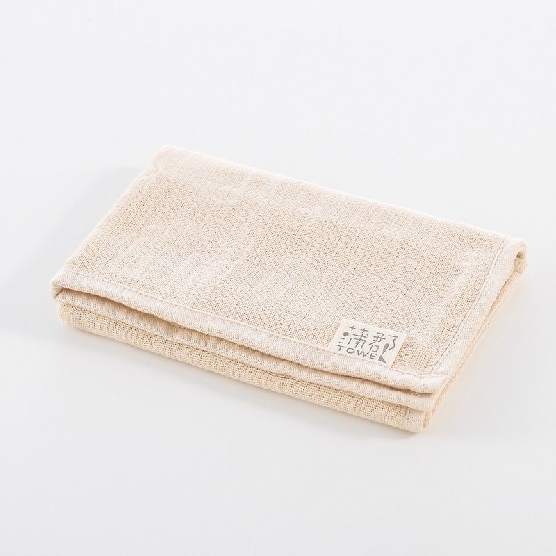 【日本製蒲郡】薄款六重紗方巾-米 - 其他 - 棉．麻 