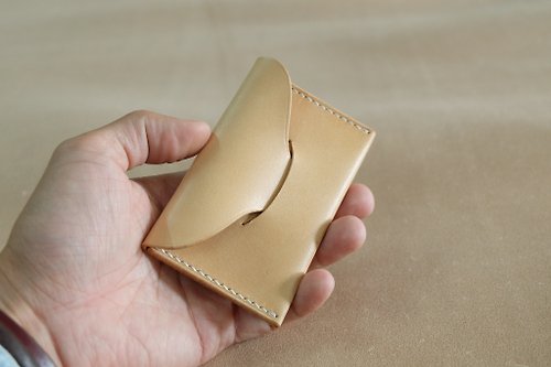 Hiro Leatherworks 弘手作革製所 微笑名片夾 義大利植鞣皮