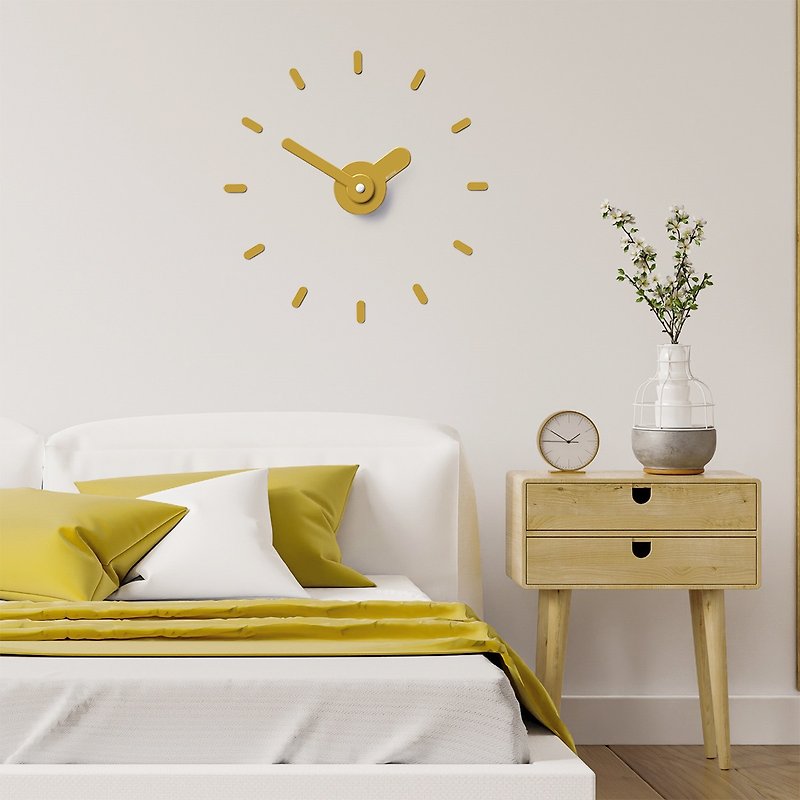 On-Time Wall Clock Peel and Stick V1M Butter Yellow 48-60 Cm. - 時鐘/鬧鐘 - 鋁合金 黃色