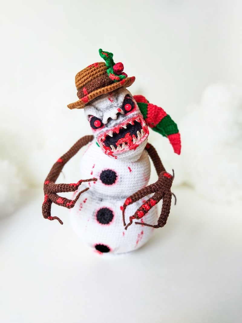 怖い雪だるま クリスマス ハロウィン おもちゃ かぎ針編みパターン pdf 英語 ホラー人形 - ハンドメイド講座・関連電子書籍 - その他の素材 