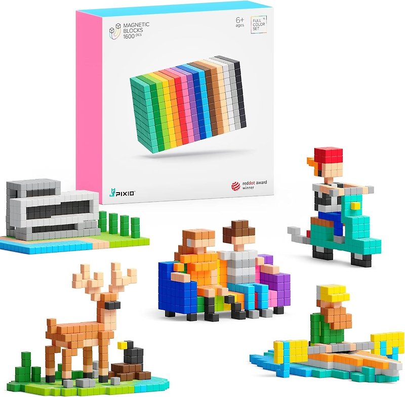 PIXIO-1600 磁性積木 - 像素藝術積木玩具 - 桌遊/卡 Game - 塑膠 
