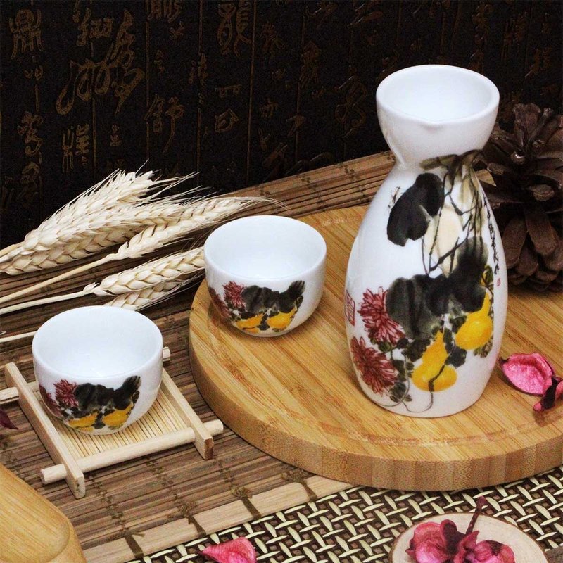 齊白石小品瓷器壺杯組 - 茶壺/茶杯/茶具 - 瓷 
