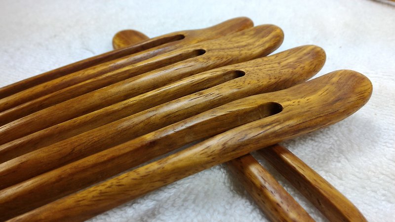 Hard sandalwood twinkle hairpin (A) - Hair Accessories - Wood 