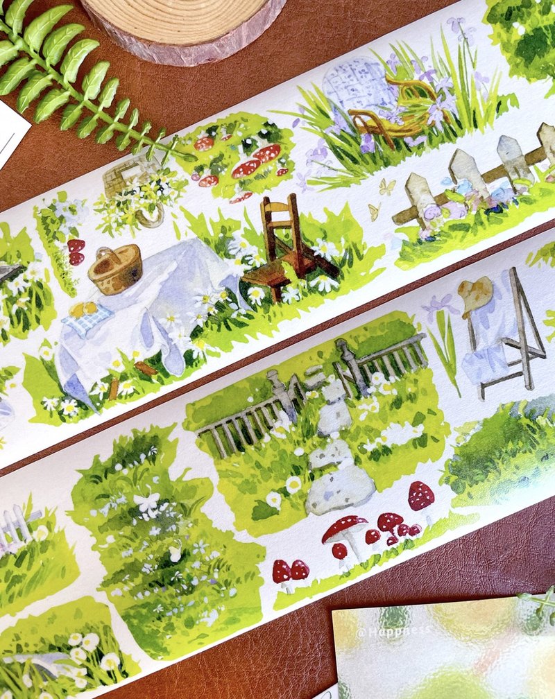 憩園畫境 田園小景 水彩風景 PET 和紙膠帶 - 紙膠帶/和紙/PET - 其他材質 多色