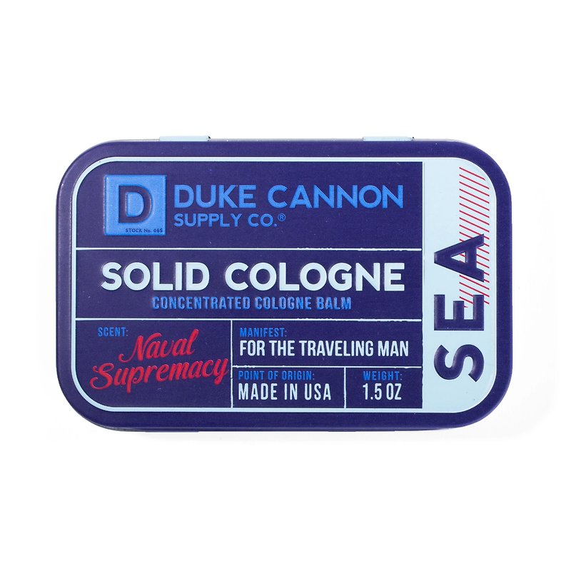 Duke Cannon Organic Solid Cologne-Navy - Perfumes & Balms - Plants & Flowers Blue