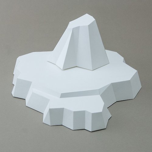 問創 Ask Creative DIY手作3D紙模型擺飾 配件系列 - 極地冰山底座 (4色可選)