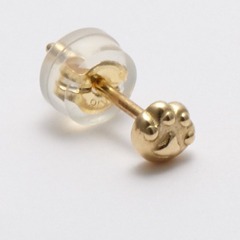 Three-dimensional pierced earring / 1 k18 - ต่างหู - โลหะ สีทอง