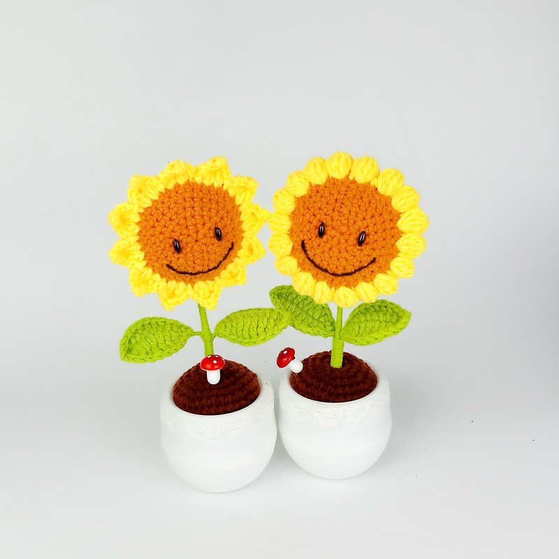 Sunflower Potted Plants Home Furnishings Birthday Gifts Graduation Gifts Office Decorations - Items for Display - Cotton & Hemp Orange