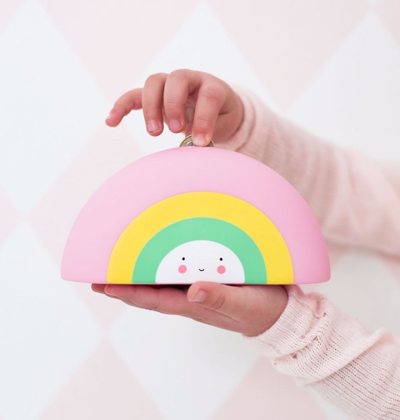[Out of print sale] Netherlands a Little Lovely Company ─ healing rainbow piggy bank - Coin Banks - Plastic Multicolor