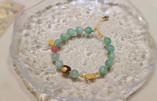Angel's tears 天使之淚 Jewelry Design 5mm天然A貨緬甸玉 紅紋石沈香五條經設計手串