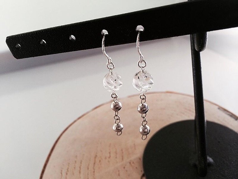 Crystal ◇ SV earrings / Clip-On - Earrings & Clip-ons - Other Metals 