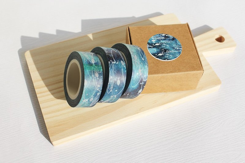 Leisurely Water ripple&Planet - Washi Tape - Paper Blue