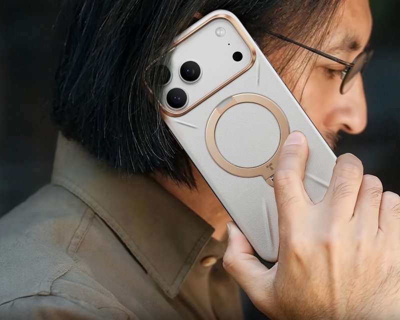 【iPhone 17系列】TORRAS Ostand Spin VegSkin 相機鍵支架皮革殼 - 手機殼/手機套 - 其他材質 多色