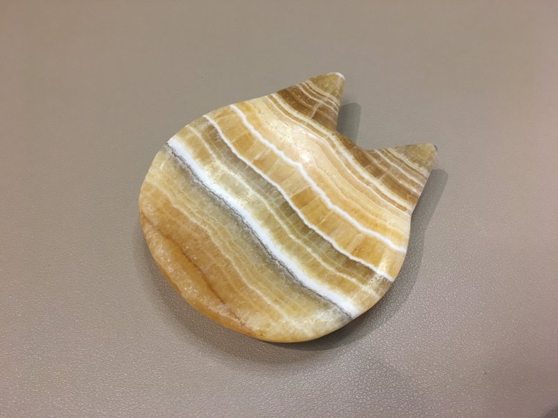 方解石碟 ( 猫頭 ) - 是有名的芳香大師 - 擺飾/家飾品 - 水晶 