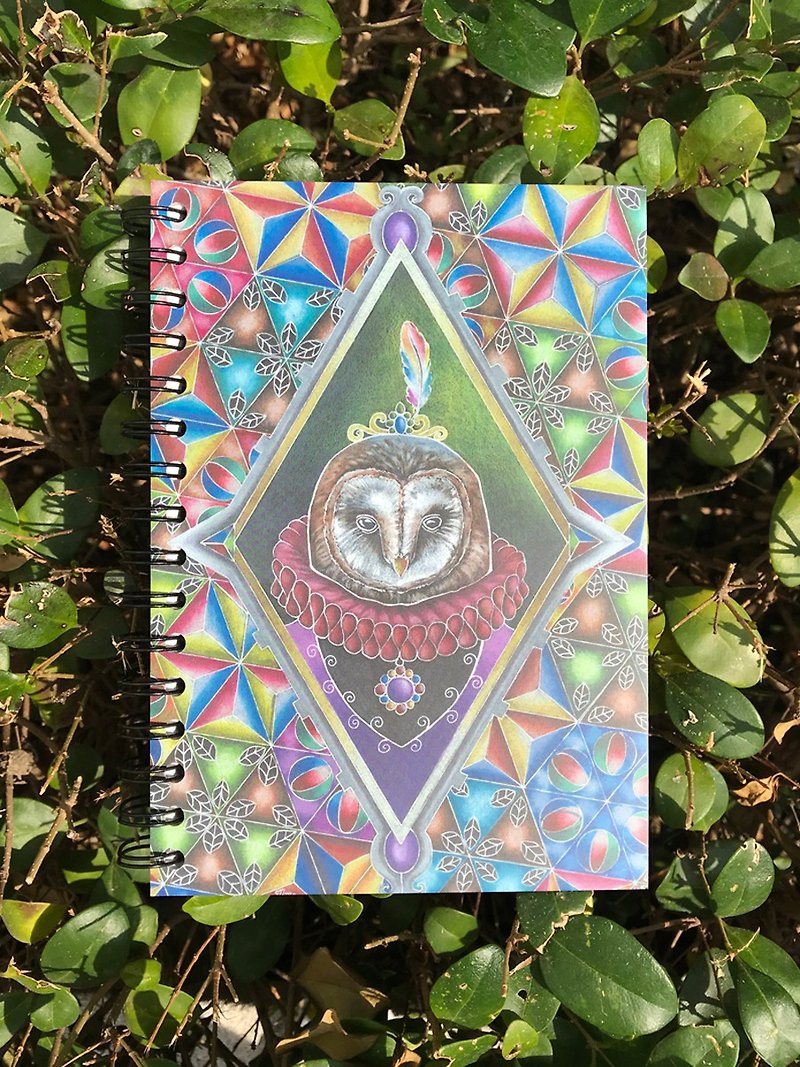 A5 coil notebook-grass owl noble - Notebooks & Journals - Paper Black