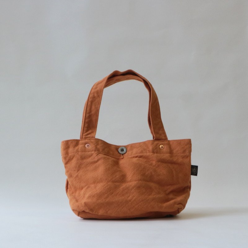 舟形トートバッグS【2025秋冬限定カラー・レンガ】(VC-7S) - 手提包/手提袋 - 棉．麻 咖啡色
