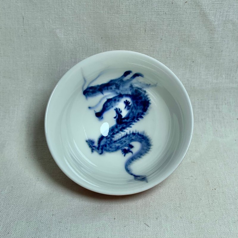 Hand-painted auspicious dragon-peacock tea cup 80ml Qiu Yuning Yingge G2-03 - Teapots & Teacups - Porcelain Multicolor