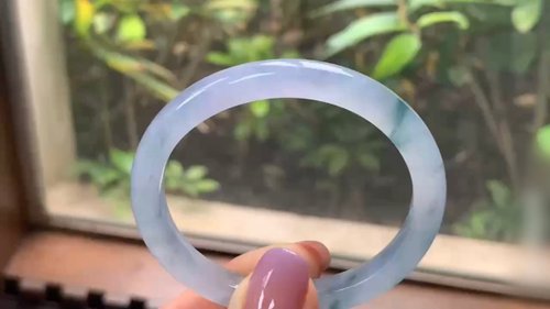 Good Morning Studio 冰種 天然翡翠 緬甸 A玉 玉鐲 • 冰種紫羅蘭飄花翡翠貴妃鐲