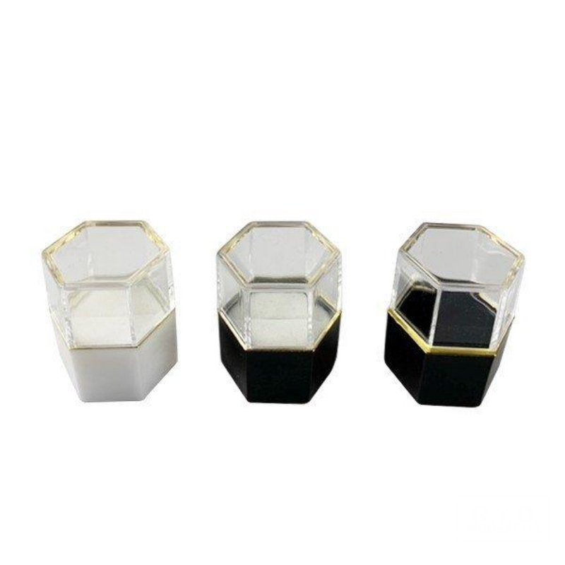 Set of 2 Honey Ring Cases - กล่องเก็บของ - พลาสติก สีดำ