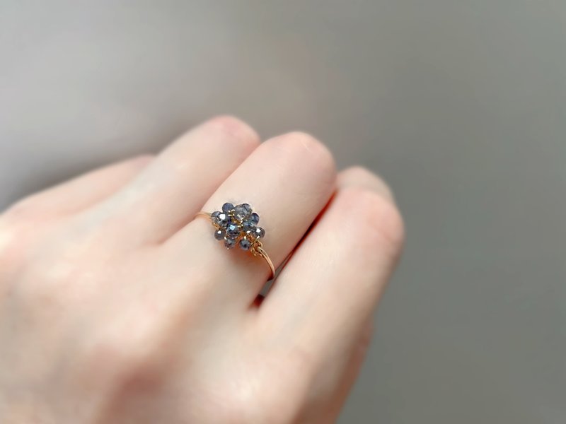 Bijou bouquet - Iolite wire ring - แหวนทั่วไป - เครื่องเพชรพลอย สีน้ำเงิน