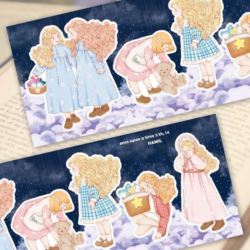 once upon a time 5 ver14 (hamil) Vintage Girl Lady Character Sticker - 貼紙 - 紙 多色