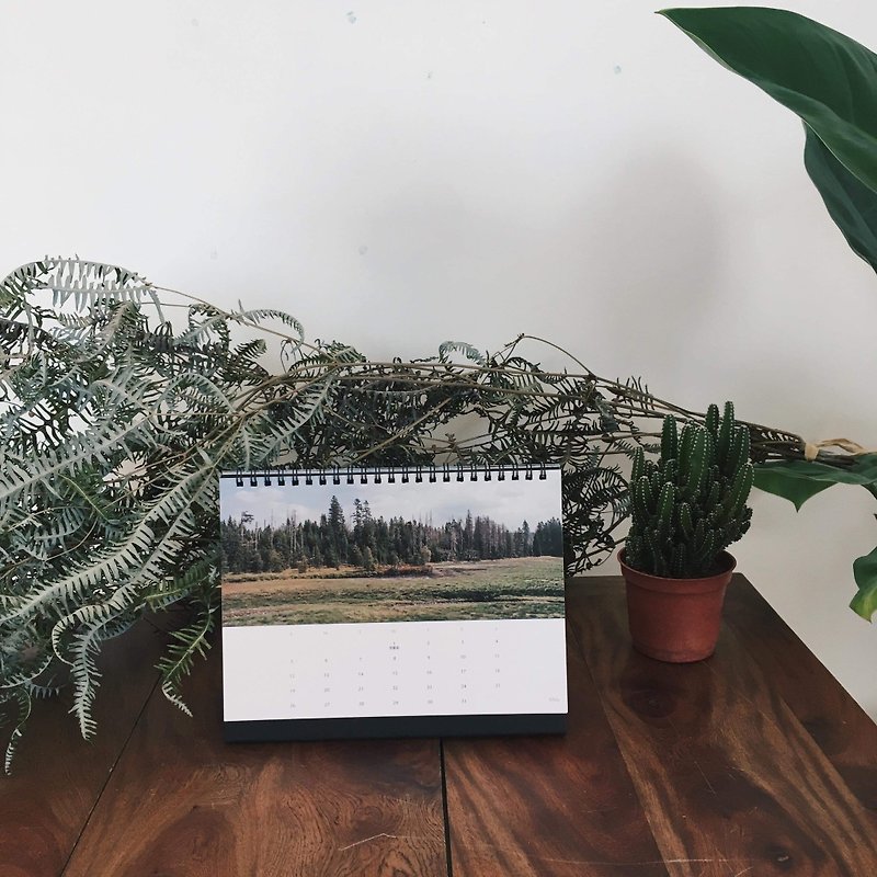 2019 desk calendar / a5 / plant healing (writable) - ปฏิทิน - กระดาษ สีเขียว