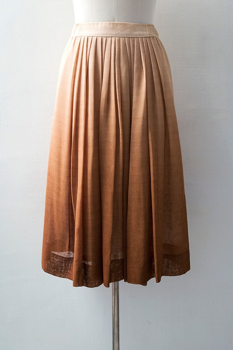 Banana Flyin '| vintage | Japan Shimokitazawa plain wild gradient skirt - กระโปรง - ผ้าฝ้าย/ผ้าลินิน 